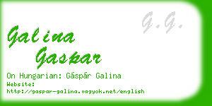 galina gaspar business card