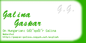 galina gaspar business card